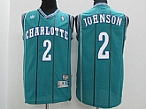 Hornets 2 Larry Johnson Teal Hardwood Classics Jersey,baseball caps,new era cap wholesale,wholesale hats